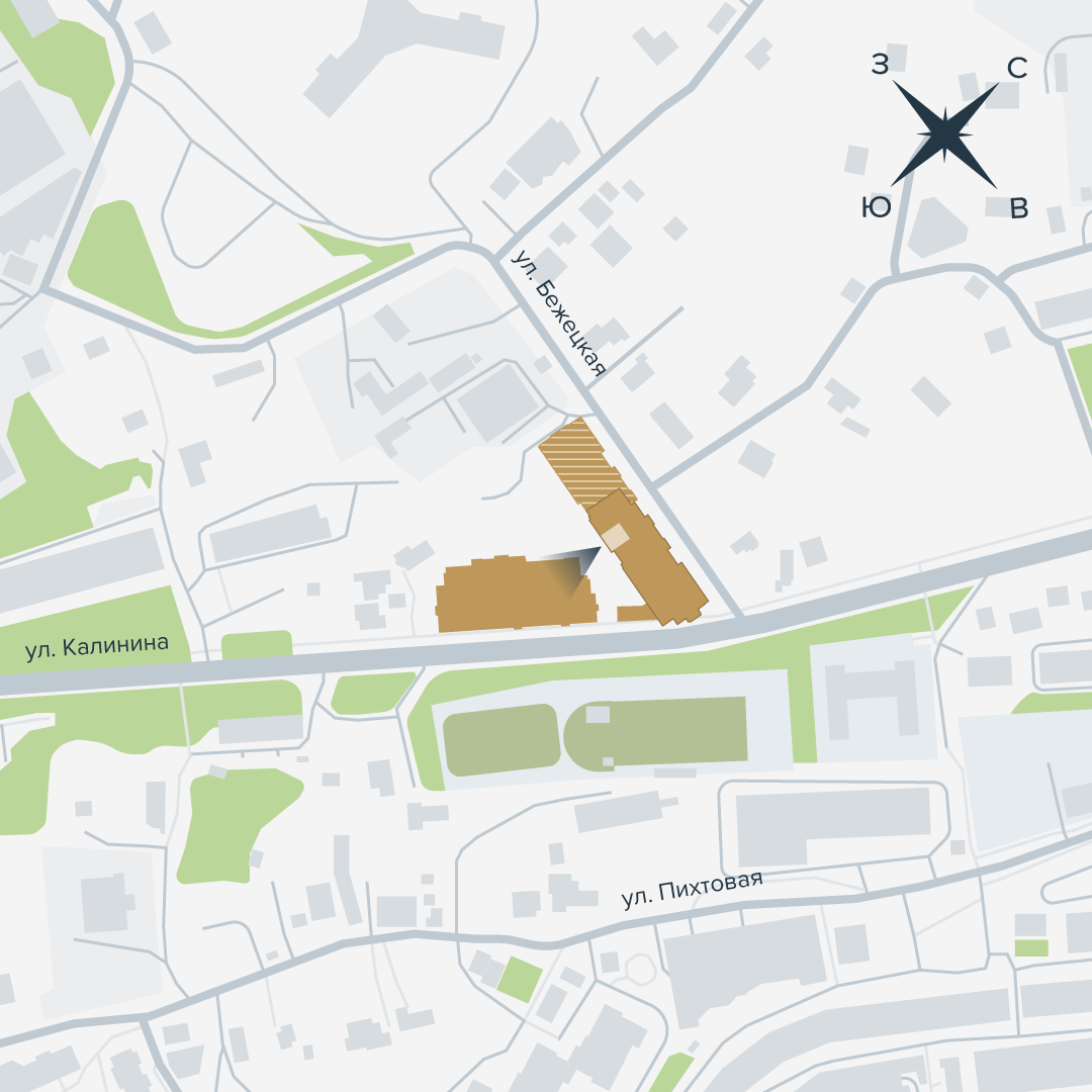 2-комнатная, 43.67 м², № 57 в Архитектор